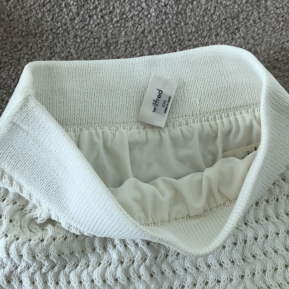 Aritzia Wilfred White Crochet-Knit Skirt - Picture 7 of 7